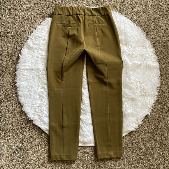 Anthropologie Olive Cargo Pants Heavy Knit Ankle length - Picture 5 of 10